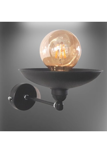 Siyah Metal Aplik e 27 Duy normal Duy Siyah