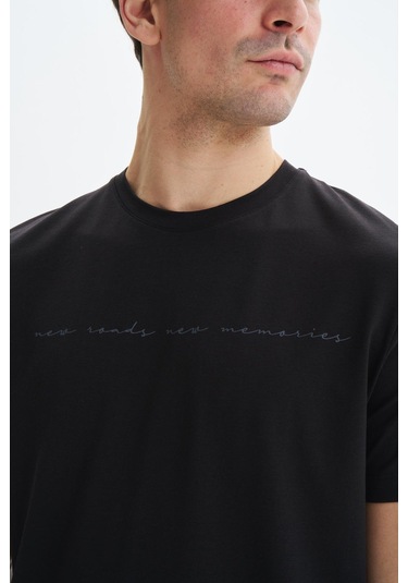 Arma Erkek Regular Fit Yazı Baskılı Süprem Bisiklet Yaka Tişört Y29344472702 Siyah