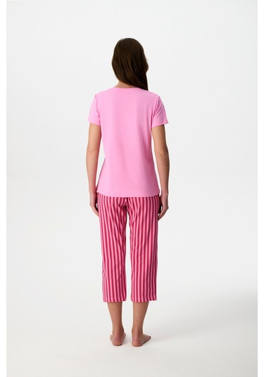 Penti Pembe Ent Morning Pamuklu Kapri Pijama Takımı