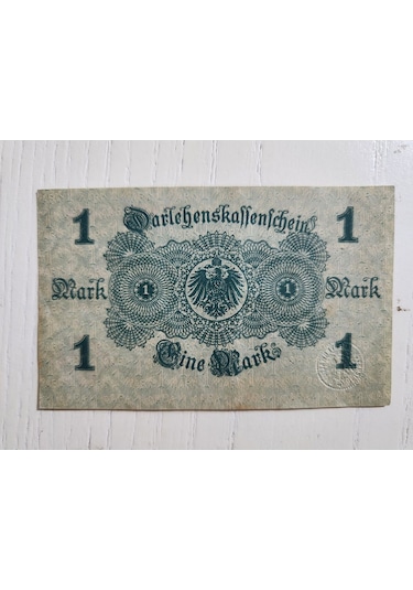 1914 Tarihli Alman 1 Mark. Orijinal Dönemine Ait