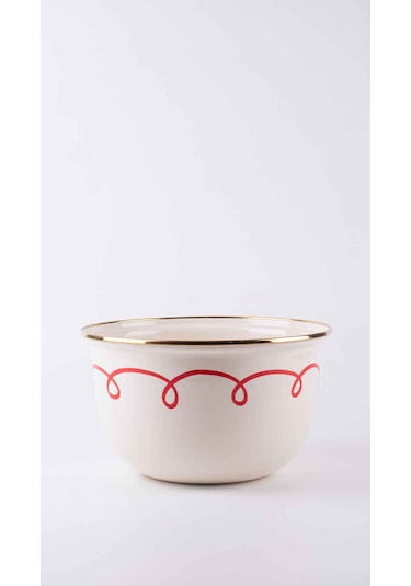 Merry Yılbaşı Özel Emaye Karıştırma Kabı