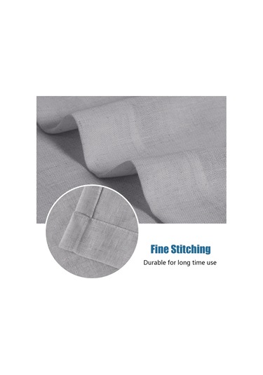 Lemestar "pencere Perdeleri 2'li Set - Güneş Korumalı, Gizlilik Sağlayan, Termal Keten Perde 66x172cm " Gri