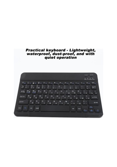 Shineyee 10.1 İnç 80 Tuşlu Rusca Ultra İnce Bluetooth Klavye - Android/ios/windows Uyumlu, Sessiz, Su Geçirmez, 10m Bağlantı Mesafesi