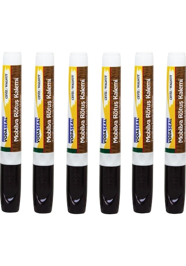 6 Adet Vodaseal Mobilya Çizik Giderici Rötuş Rütuş Kalemi Ceviz