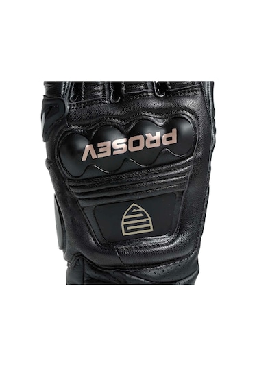 Prosev Gl60 Carbon Titantum Deri Eldiven Siyah