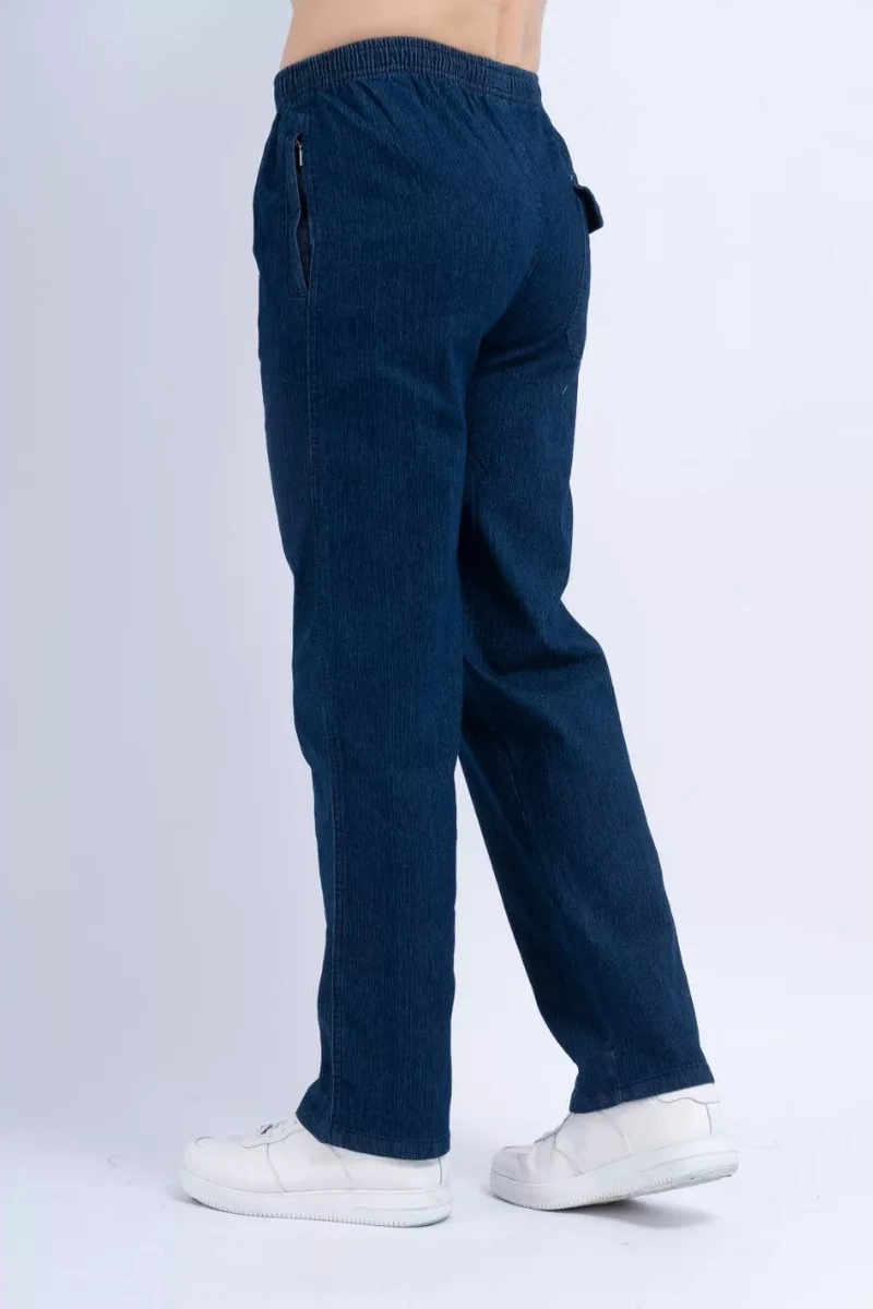 Dosop Büyük Beden Lastik Belli Hafif Kot Pantolonlar. 201069493 Mavi