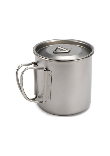 Pazly Ultralight Titanyum Pratik Katlanabilir Kamp Piknik Mug 750ml 400ml Gümüş Gümüş