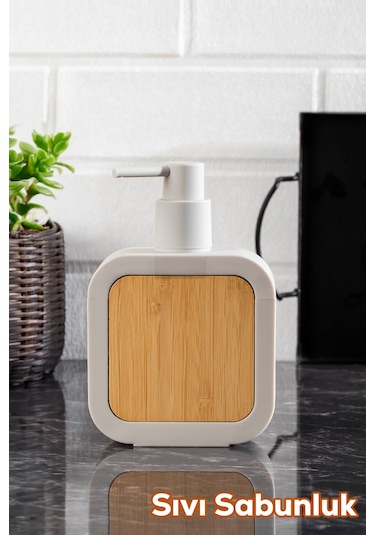Porsima 3151 Banyo Ve Mutfak Sıvı Sabunluk 400ml Taupe-ahşap Taupe