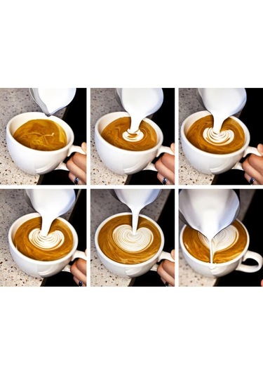 Suntek Latte Frothing Kupası Kahve Sanatı Sürahi Sürahi 350ml