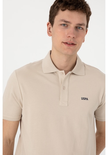 U.S. Polo Assn. Erkek Regular Fit Polo Yaka Taş Basic Tişört 50306007-VR049 U.S. Polo Assn. Erkek Regular Fit Polo Yaka Taş Basic Tişört 50306007-VR049