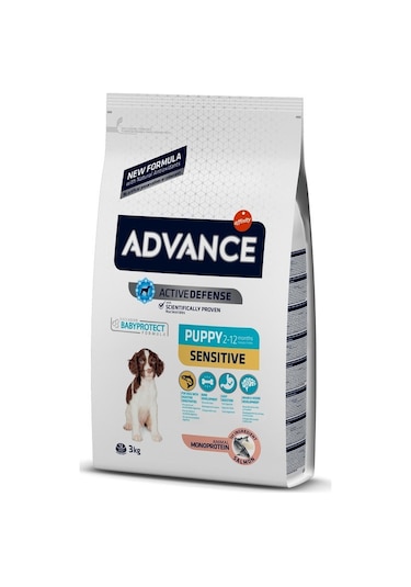 Advance Puppy Sensitive Somonlu Hassas Yavru Köpek Maması 3 KG