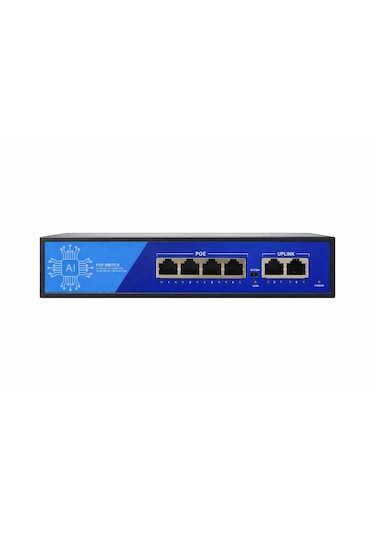 3dcool 3d-psf04-fg 6 Port Kamera Poe Switch 4xpoe 2xuplink Full Gigabit 65w 250mt