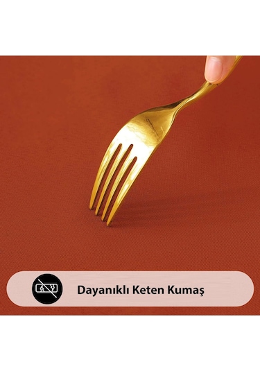 Sıvı Geçirmez Dertsiz Masa Örtüsü Kiremit