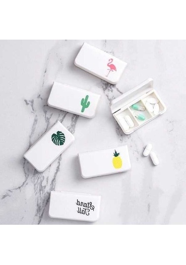 Tongxida Bosphorusboutique Taşınabilir Nem Mühürlü Kutu Küçük İlaç Günlük Geçirmez 3 Ek Flamingo Flamingo