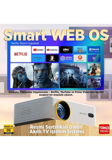 Vankyo Leisure L570b Smarttv 4k Destekli Projeksiyon Cihazı