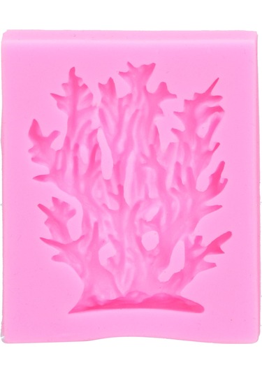 Shineyee Pembe Deniz Otlu Mercan Ağaç Formu - Yemek Kalitesi Silikon - Fondant, Çikolata, Kek Dekorasyonu - Fırın Uygun Dıy Kalıp Pembe