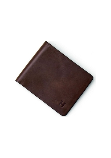 Helmbrook London Eldridge Deri İnce Çok Bölmeli Rfid Korumalı Erkek Cüzdan - Kahverengi