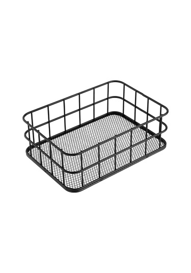 Suntek Tel Sepet Vintage İstiflenebilir Gıda Saklama Sepeti Siyah