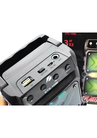 KTS-1096 Büyük Boy Çift Çıkışlı Ses Bombası Bluetooth Hoparlör