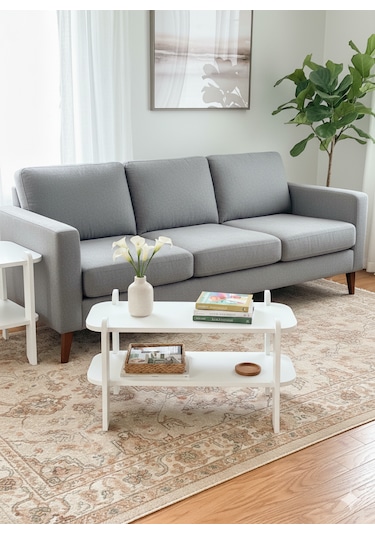 Şık Ve Kullanışlı Beyaz Düz Salon Orta Sehpası 80 30 47 Beyaz