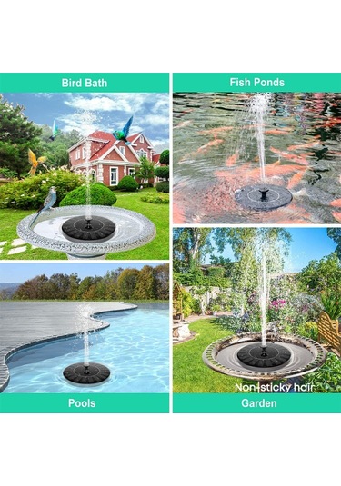 13cm Güneşçi Su Çeşmesi Havuzu Açık Kuş Banyosu Güneş Enerjili Çeşme Yüzen Su, Boyut:13 Cm