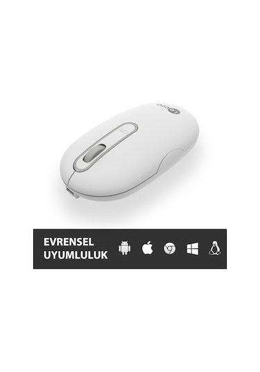 Lecoo WS207 Kablosuz 1600DPI 4 Tuşlu Sessiz Şarj Edilebilir Kompakt Optik Mouse