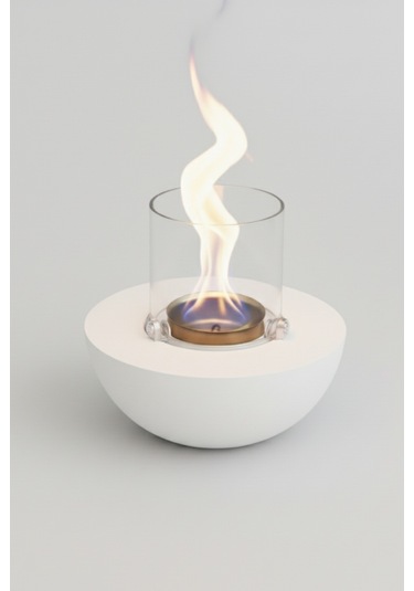 Meta Beyaz Biyoetanol Masaüstü Şömine - 1 Lt Copart Yakıt Hediye