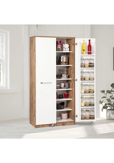 2 Kapaklı Çok Amaçlı Mutfak 165 Derece Açılır Kapak Kiler Dolabı