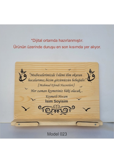 Münzevi Masaüstü Ahşap Rahle/tablet/kitap Tutucu-model023