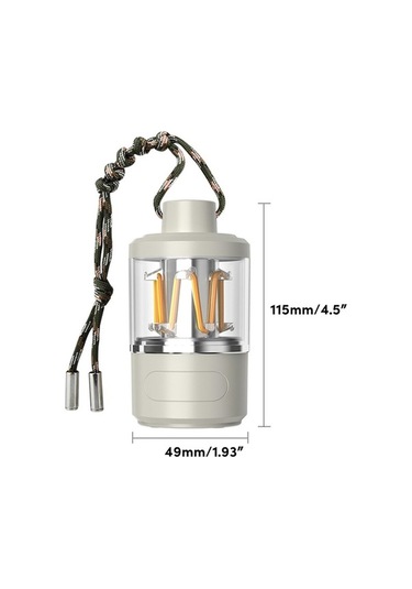 Pazly Usb Şarjlı 180lm Cob Kamp Lambası, Beyaz Ve Sıcak Işık Beyaz