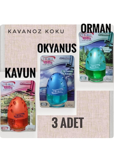 Araç Küre Kavanoz Kokusu 3 Adet