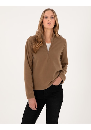 Pierre Cardin Kadın Camel Sweatshirt 50316333-vr015 Camel