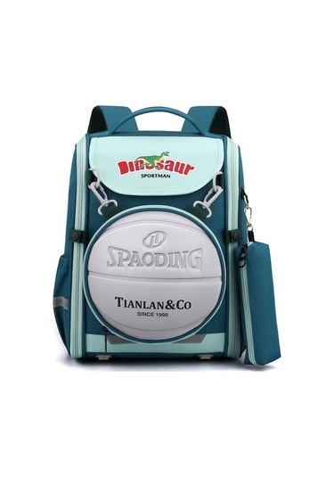 My Topped Elastik Uzay Temalı 1-3. Sınıf Çocuk Çantası - Erkek Kız İçin Mavi Yeşil Çok Renkli