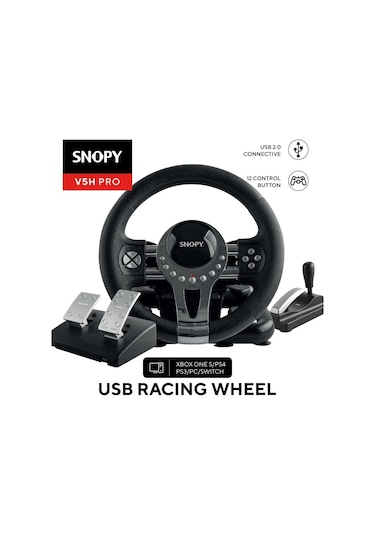 Snopy V5h Pro Xbox One S/ps4/ps3/pc/swıtch Metalik Pro Oyuncu Direksiyonu