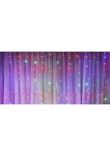 Perde Led 240 Ledli 8 Fonksiyonlu Dekor Lambası Rgb Diğer