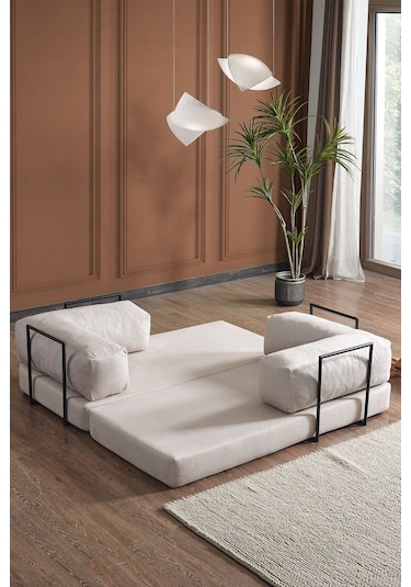 Line Aktivite Koltuğu Çok Amaçlı Koltuk Yatak Krem Krem