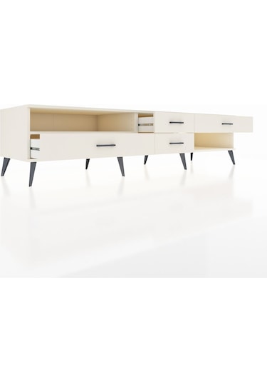 Kronos Tv Ünitesi Tek Raflı 4 Çekmeceli 220x59x51 Aytaşı-aytaşı Aytası/aytası - Aytası