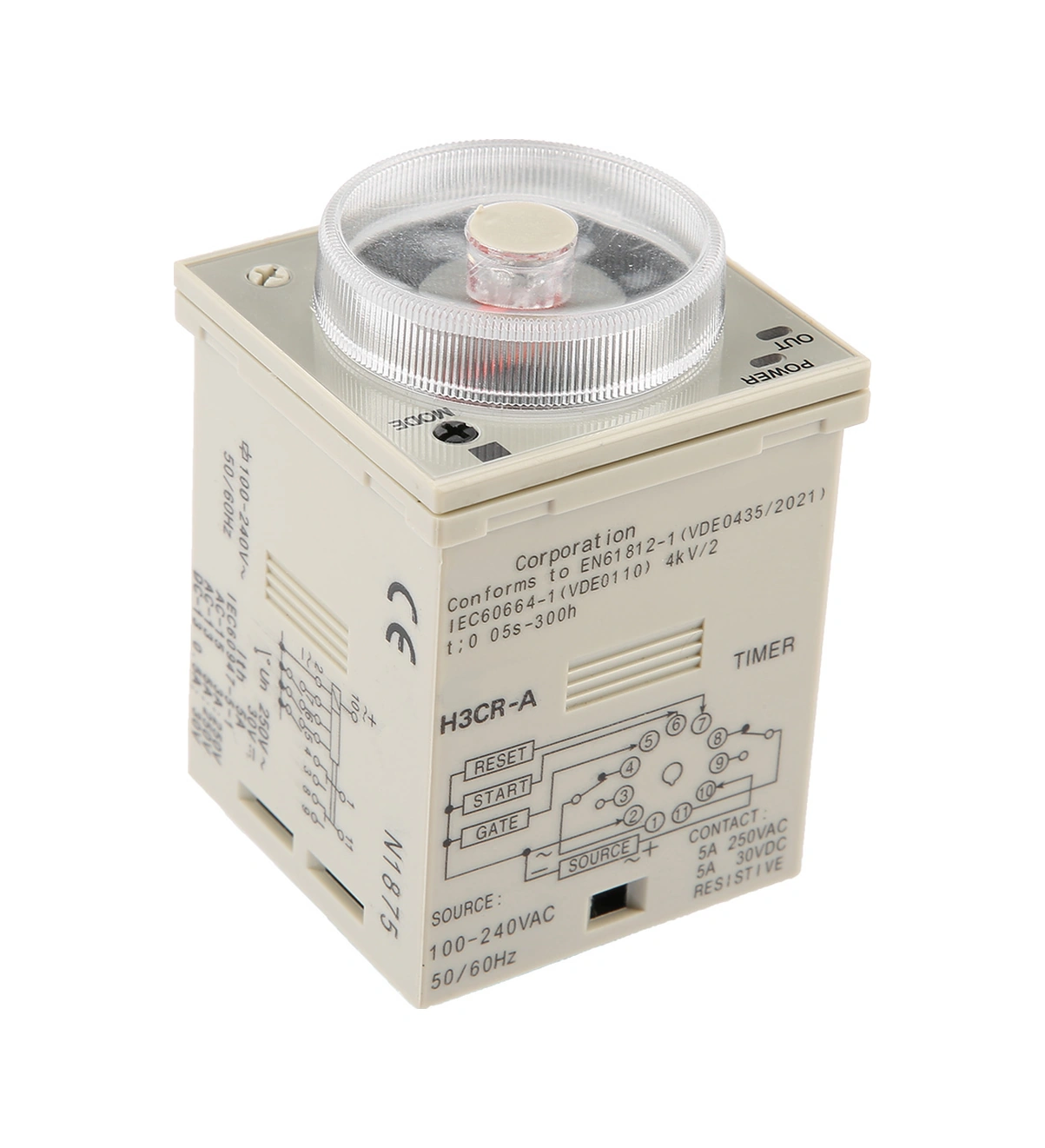 Tenfowee H3cr-a 11pin Dairesel Kumanda Zaman Rölesi - Su Ve Toz Koruyucu, 0.5sn-300sa Ayarı, Yüksek Hassasiyetli Otomasyon Kontrol Cihazı