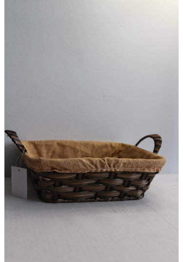 Clk Dıkdörtgen Kumaslı Hasır Sepet 24 25 8,5 1045 Beyaz