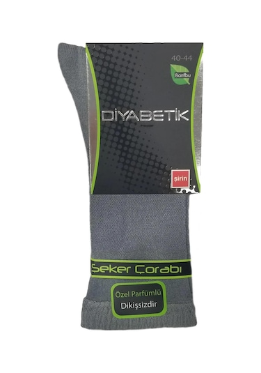 Şirin Erkek Bambu Diyabet Şeker Çorabı 8100 - 12 Adet 001