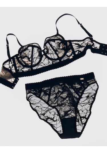 Marks & Spencer Lacewear High Leg Külot Siyah