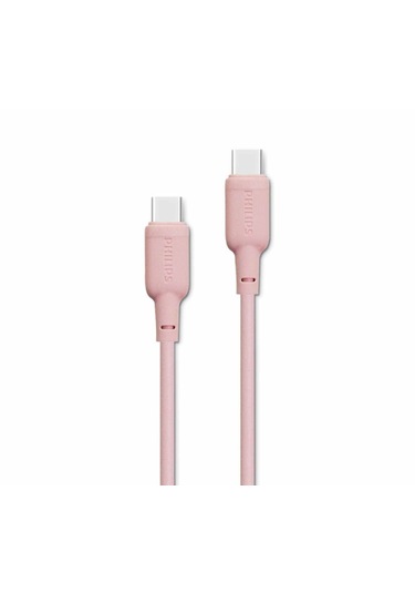 Philips Uyumlus Uyumlu Dlc6541cp/00 60w Usb-c To Şarj Kablosu 1m, Pembe