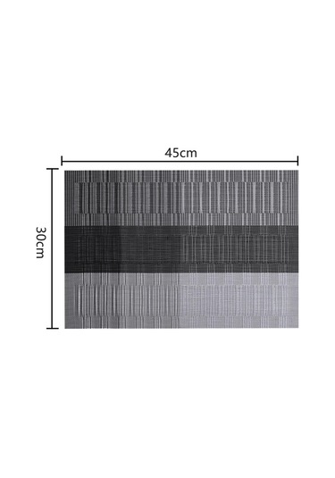 Suntek Magideal 10 Adet Akşam Yemeği Amerikan Servisi Pvc Mat Isıya Gri