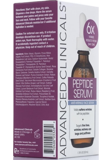 Advanced Clinicals Peptide Anti-Wrinkle Yüz Serumu 52 ML