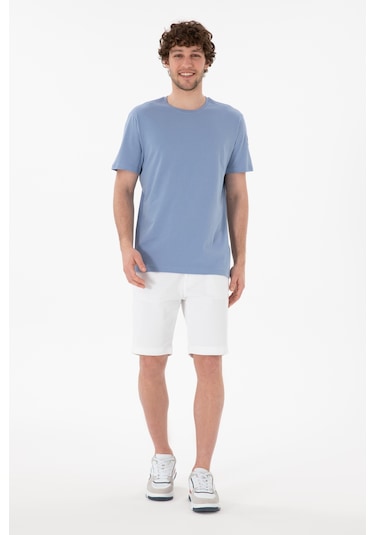 U.S. Polo Assn. Erkek Regular Fit Bisiklet Yaka Mavi Basic Tişört 50305985-VR036 U.S. Polo Assn. Erkek Regular Fit Bisiklet Yaka Mavi Basic Tişört 50305985-VR036