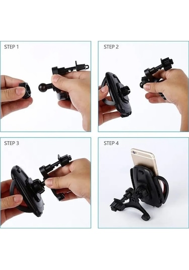 Lüx Telefon Tutucu Araç Içi Havalandırma Montajlı Döner Başlık