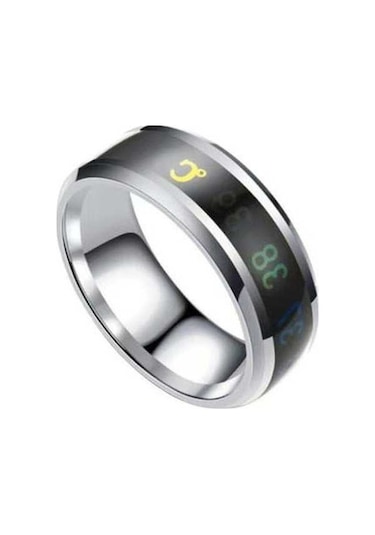 Fastbuy Beyaz Titanyum Çelik Alyans Akıllı Vücut Sıcaklığı Algılama Halkası Kişisel Sağlık Beyaz - 8 Kişisel Sağlık Erkek Kad Beyaz
