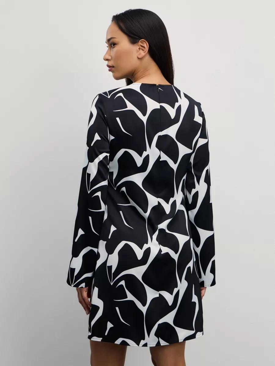 Zarına Zarina İtibaren Sonbahar Mini Ofis Günlük Baskılı Elbise 190725755 Siyah