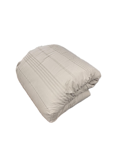 Clasy %100 Pamuk Ranforce Tek Kişilik Çift Taraflı Yorgan Arakis V3 Kahve Düz Desen