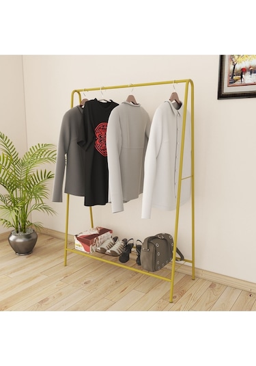 Metallica Concept Oval Telli Gold Butik Elbise Askılığı Konfeksiyon Askılık Altın
